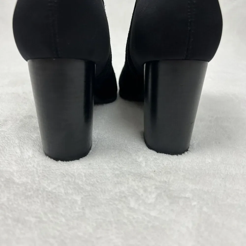Vionic Boots Womens Size 10 Black Perk Whitney Ankle Booties Suede Zip Heeled